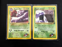Koga's Muk- 26/132 - Pokemon Gym Challenge Unlimited Rare Card WOTC LP (2 Cards) - Image 1