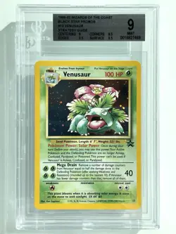 2000 Pokemon Venusaur Holo 13/53 BGS 9 WOTC Black Star Promo - Strategy Guide - Image 1