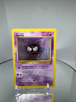 Gastly 75/130 Base Set 2 Pokemon Card 2000 Vintage WOTC Common - Image 1
