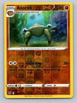 Pokemon Anorith SWSH12: Silver Tempest 095/195 Near Mint NM Reverse Holo - Image 1