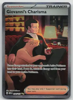 Pokemon TCG - Giovanni's Charisma 204/165 151 Special Illustration Rare NM - Image 1