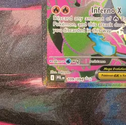 Pokemon TCG Mega Charizard X Ex 109/094 Me02: Phantasmal Flames Ultra Rare Holo - Image 5