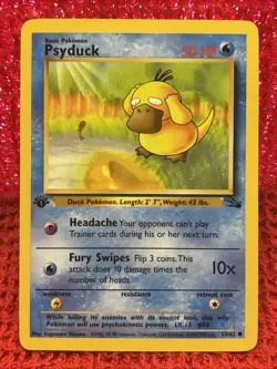 Psyduck 1st First Edition Fossil 53/62 VLP/NM - Pokemon WOTC 1999 - Image 1