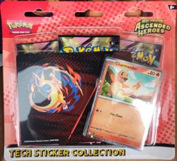 lot 4 Ascended Heroes 3 Pack Tech Sticker Collection Sealed Pokemon EN - Image 2