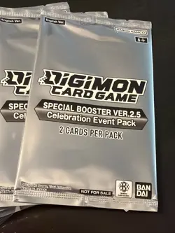 Digimon Card Game Special Booster Version 2.5 Celebration Event Pack Lot Of 8 - Image 3