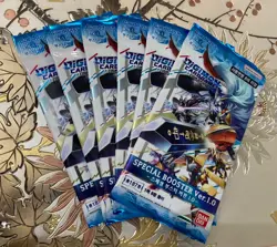 6x Korean Digimon Card Game Special Booster Version 1.0 Sealed Packs BTK-1.0 BIN - Image 1