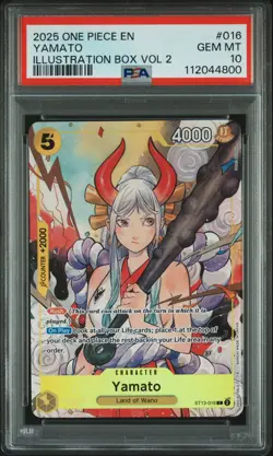 2025 ONE PIECE PROMOS ILLUSTRATION BOX VOL.2 #016 YAMATO PSA 10 - Image 1
