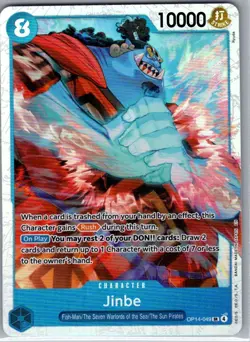 Jinbe - OP14-049 SR English The Azure Sea's Seven - One Piece Card - NM - Image 1