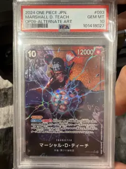 One Piece 2024 JPN OP09-EMPERSORS in the New World #093 Marshall D. Teach PSA 10 - Image 1