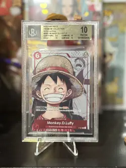 One Piece Monkey D Luffy P-001 25th Anniversary Promo BGS 10 English - Image 1
