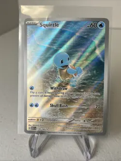 2023 Pokemon Squirtle Illustration Rare 170/165 SV: 151 English Near Mint - Image 1