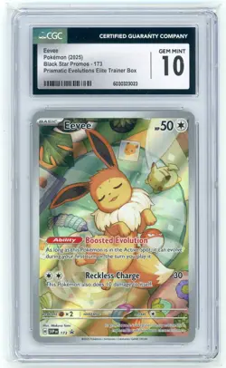 Eevee (173) - CGC 10 - 2025 Prismatic Evolutions Elite Trainer Box Promo Pokemon - Image 1