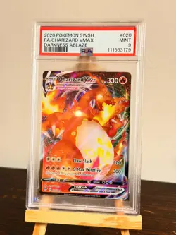 Pokemon TCG Graded slabbed card Charizard VMAX - 020/189 PSA 9 - Image 1