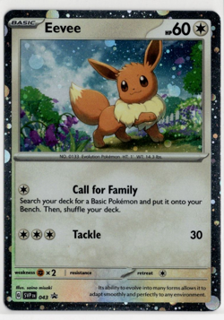Eevee SVP 043 Black Star Promo Cosmos Holo Pokemon TCG - Image 1