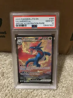 PSA 10 Salamence ex SIR 187/159 Pokemon Journey Together 2025 ENGLISH GEM MINT - Image 1