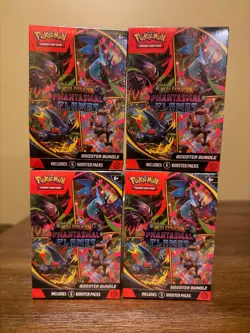 Pokemon TCG: Mega Evolution Phantasmal Flames Booster Bundle Lot of 4 New Sealed - Image 1