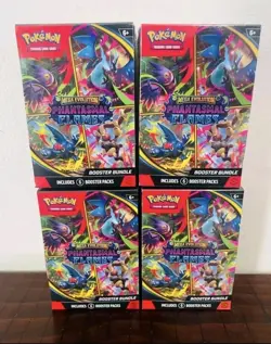 Lot of (4) Pokemon TCG Mega Evolution Phantasmal Flames Booster Bundle Sealed - Image 1