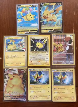 Pokemon Card Lot of 8-Pikachu Cosmic Eclipse, Pikachu Libre, SV Scarlet & Violet - Image 1