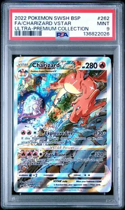 2022 Pokemon BSP FA Charizard VStar Ultra-Premium Collection SWSH262 PSA MINT 9 - Image 1