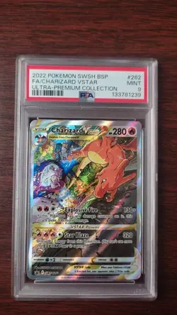 2022 Pokemon BSP FA Charizard VStar Ultra-Premium Collection SWSH262 PSA MINT 9 - Image 1