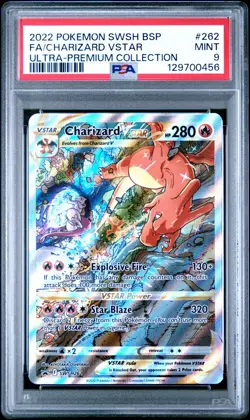 2022 Pokemon BSP FA Charizard VStar Ultra-Premium Collection SWSH262 PSA MINT 9 - Image 1