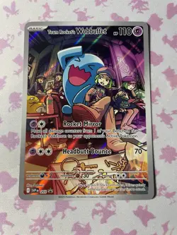 Pokemon TCG Destined Rivals Team Rockets Wobbuffet Promo Card 203 NM Condition - Image 1