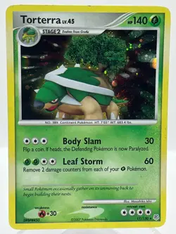 Torterra 17/130 Diamond & Pearl Holo Rare Vintage Pokemon TCG Card - Image 1