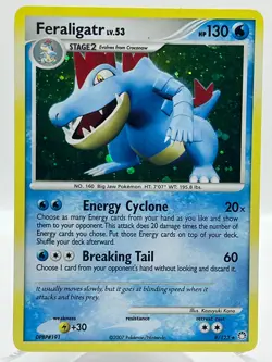 Feraligatr 8/123 DP Mysterious Treasures Holo Rare Vintage Pokemon TCG Card - Image 1