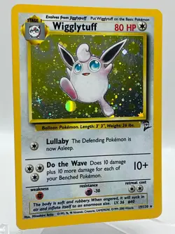 Wigglytuff 19/130 Base Set 2 Unlimited Holo Rare WotC Vintage Pokemon TCG Card - Image 2