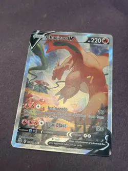 Pokemon TCG Charizard v Brilliant Stars Holo Ultra Rare Card 154/172 MP [Bend] - Image 2