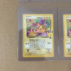 Pokemon Birthday Pikachu #24 Holo Rare 25th Celebrations TCG - FOUR CARD LOT - Image 5