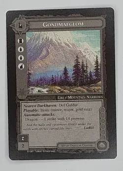 MIDDLE-EARTH CCG MECCG GONDMAEGLOM THE LIDLESS EYE LE MELE FIXED LOTR SITE CARD - Image 1