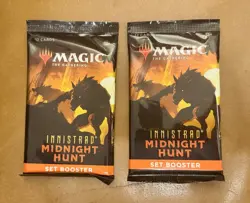 Magic The Gathering Innistrad: Midnight Hunt Set Booster Packs Lot 2 NEW - Image 1