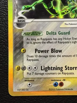 Pokemon TCG Rayquaza (Delta Species) 13/113 Delta Species Holo MP - Image 4