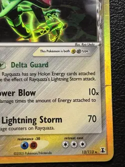 Pokemon TCG Rayquaza (Delta Species) 13/113 Delta Species Holo MP - Image 5