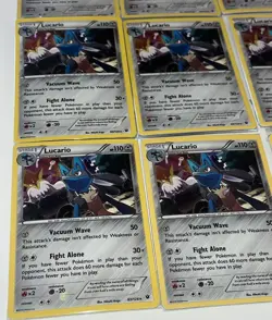 Lucario 63/124 Cosmos Holo XY Pokemon Sealed Knockout Collection Promo Lot Of 12 - Image 2