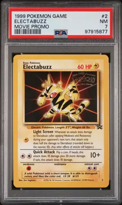 1999 POKEMON GAME MOVIE PROMO #2 ELECTABUZZ PSA 7 - Image 1
