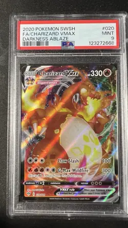 Pokemon Charizard VMAX Ultra Rare Holo 020/189 Swsh03: Darkness Ablaze PSA 9 - Image 1