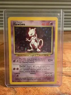 Pokemon Mewtwo Holo Rare 1999 10/102 Lightly Played Condition WOTC Vintage - Image 1