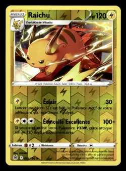 Carte Pokemon Raichu Reverse 053/196 Origine Perdue Francais - Image 1