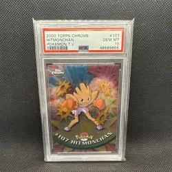 Hitmonchan 2000 Topps Chrome Pokemon T.V Gem Mint PSA 10 9B - Image 1