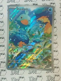 Pokemon TCG Ducklett 109/086 - English White Flare IR Illustration Rare Raw Card - Image 1
