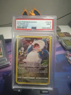 2022 POKEMON SWORD & SHIELD LOST ORIGIN #TG10 FULL ART/SNORLAX PSA 9 - Image 1