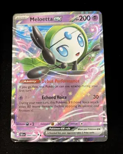 Meloetta Ex 044/086 - Double Rare - SV: Black Bolt NM Pokemon TCG - Image 1