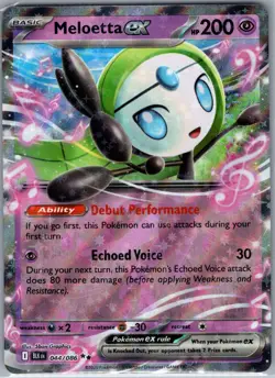 Meloetta ex 044/086 - Pokemon TCG SV: Black Bolt - Double Rare (NM) - Image 1