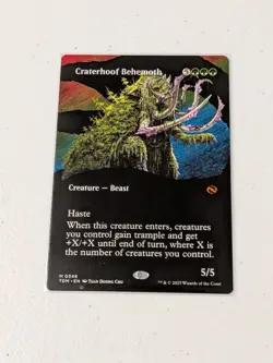 MTG Craterhoof Behemoth (Borderless) Tarkir: Dragonstorm NM - Image 1
