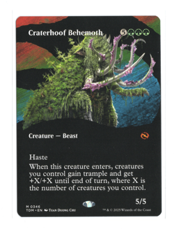 MTG - Craterhoof Behemoth - Borderless - Tarkir: Dragonstorm - NM - Image 1