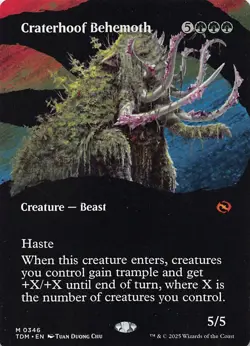 Craterhoof Behemoth (Borderless) M Tarkir: Dragonstorm 346 NM - Image 1