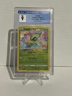 Pokemon TCG Celebi Vivid Voltage 009/185 Holo Amazing Rare Card CGC 9 Mint - Image 1
