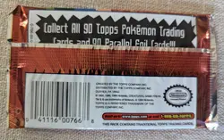 Pokemon Topps TV Animation Edition Sealed Pack Of 7 Trading Cards & 1 Foil 1999 - Image 2